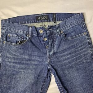 Y2k Rude Jeans Mens 30x32 Skinny Grunge Skater Punk XXX Gothic Grunge Vintage